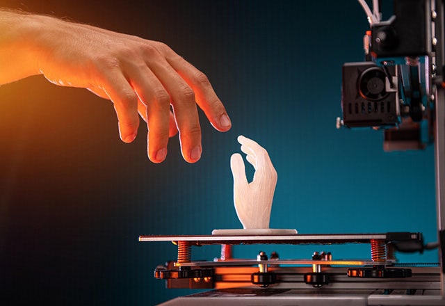 3D Printed Hand 3D Printed Hand on printer