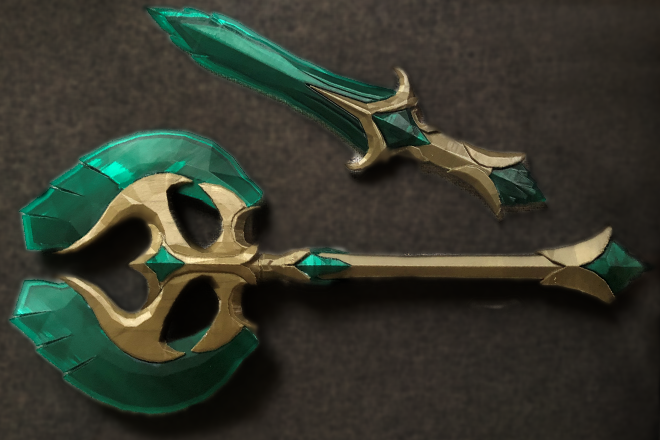 Cosplay 3D-printed part , glow in dark glass effect Cosplay 3D-printed part , glow in dark glass effect
